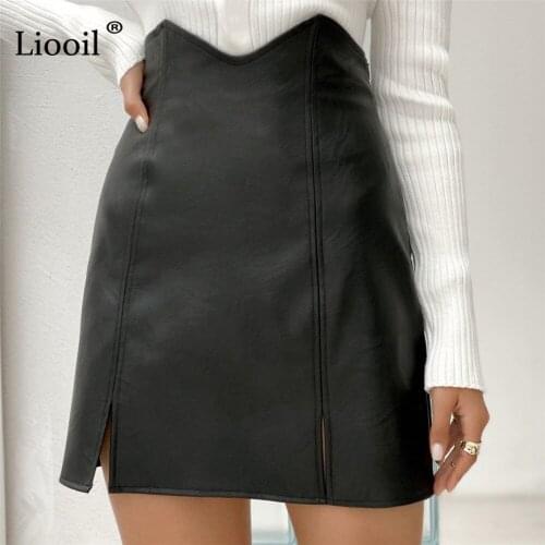 Liooil Slit Pencil Skirts
