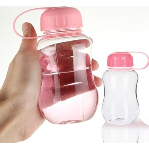 Cute calabash shape Mini Water Bottle Food grade Plastic Drinkware protein shaker Camping Hiking Bottle BPA free 200ml/300ml