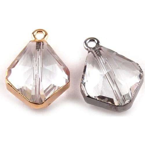MOODPC Fashion Drop Glass Crystal Link Pendant Charm For Making Jewelry