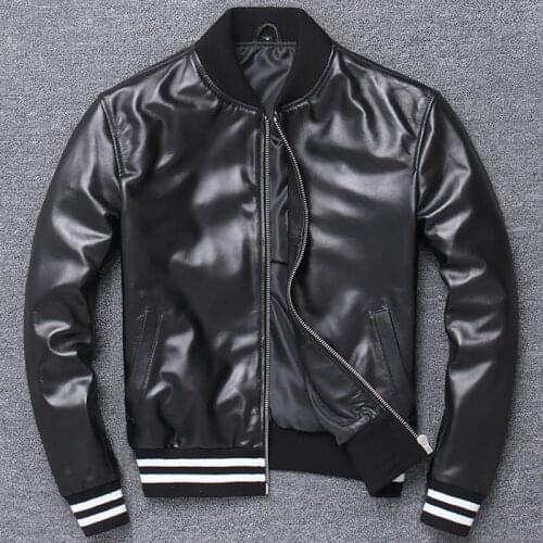 Name Brand Male Female Sheepskin Leather Jackets Woman Genuine Leather Coat Couple Leather Trench Coat 4XL Plus Streetwear A801