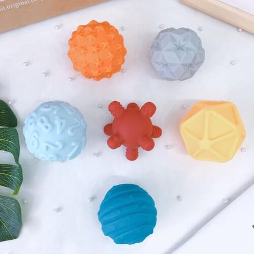 Sensory Balls Set Multiple Textured Hand Catching Rattle Baby Educational Toy
