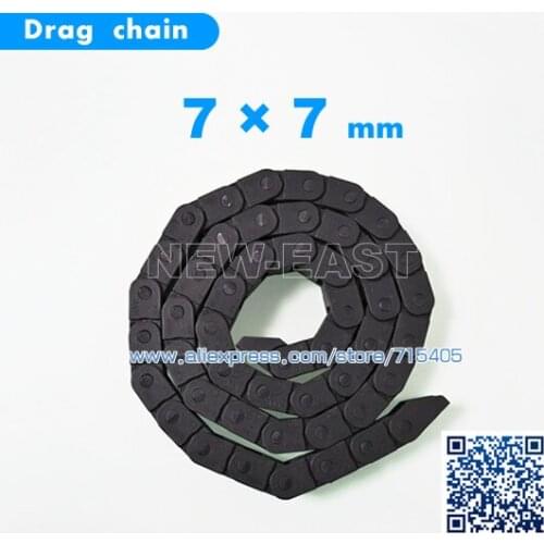 New 7*7 Plastic Cable drag chain wire carrier 7*7mm with end connector