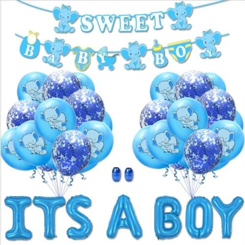 New Elephant Rubber Balloons Gender Revealing Boys and Girls Theme Birthday Party Decoration Anniversary