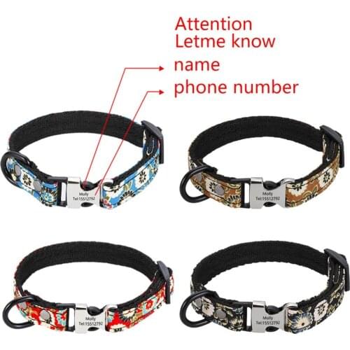 Anti-lost Dog Collars Dog Name ID Tags Gifts for Dog Lovers Pet Collar Tags for Dog Owner Engraved Pet Tag New Puppy Tag Gifts