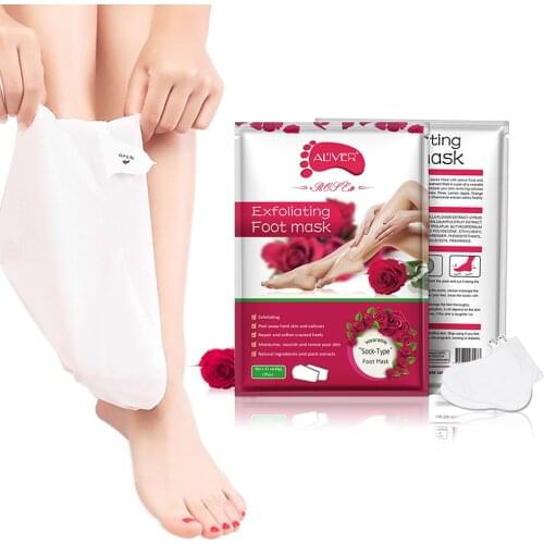 3pair=6 piece Exfoliating Foot Mask Foot Patch Magic Skin Peeling Dead Skin Feet Mask Socks Sosu Socks for Pedicure