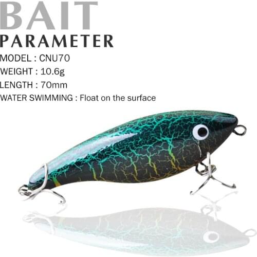 Fishing Lure 70mm/10.6g High Quality Vib Hard Bait Move In The Surface Fishing Tackle Handmade Fishing Baits