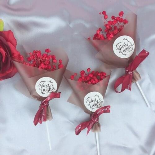 New Happy Valentines Day Cupcake Topper Rose Flowers Wedding Cake Topper For Valentines Day Wedding Party Cake Decorations