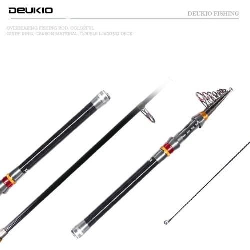 DEUKIO Fishing rod Carbon shrinkage rod fishing Powerful ceramic guide ring rod for large object fishing reservoir fishing rod