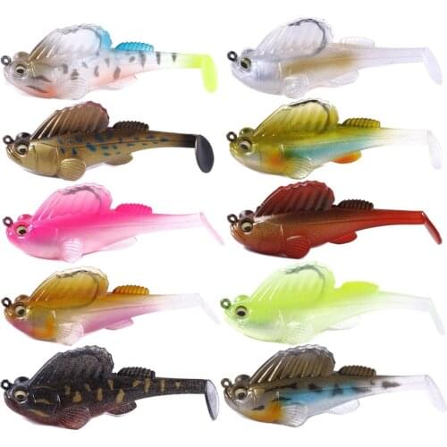 100Pcs Soft Fishing Lure Soft Bait 14g Lead Jig Dark Sleeper Swimbaits Soft Lure Fishing Pike Lure Bass Shad For Fishing Perch