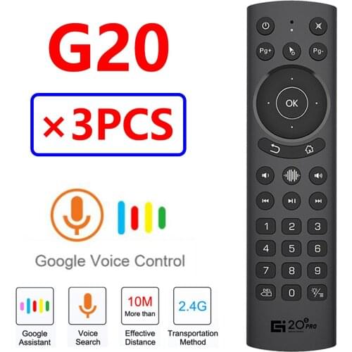 [3PCS] Android TV Box G20 BT G20S G20S PRO Voice Air Mouse support Googel Voice Search and Assistant Linux Windows