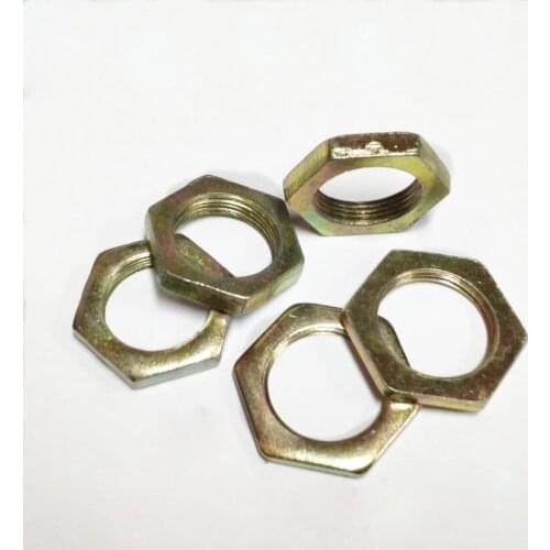 30pcs M6 M8 M9 M12 M13 M14 M18 color zinc external hexagon ultra-thin fine teeth nuts outer hex flat nut GB808