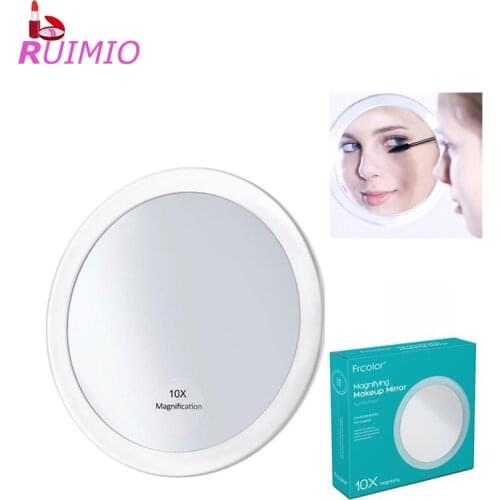 5.9 Inch 10x Magnifying Round Mirror Make Up Mirror Folding Pocket Cosmetic Mirror Magnification Mirror with 3 Suction Cups