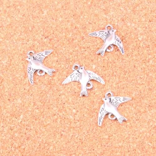 84 pcs Charms swallow connector,Antique Making pendant fit,Vintage Tibetan Silver,jewelry DIY bracelet necklace 21*17mm