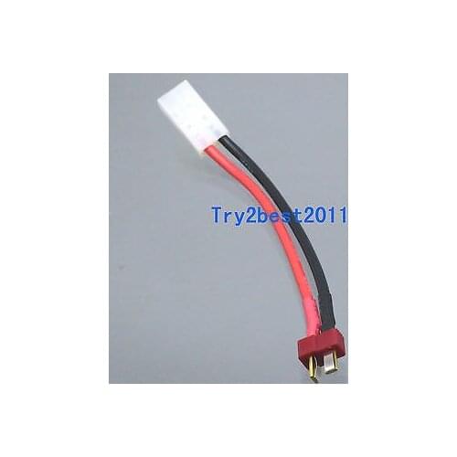 Tamiya Female to Male T-Plug (Deans' Style) Adapter with 10CM (~4 in) 14awg Wire