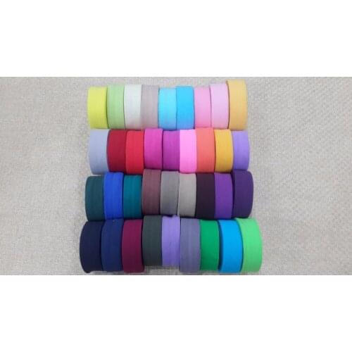 Free Shipping 100yards/lot 2cm Fold Over Elastic Baby Girls hair FOE Girl DIY Stretchy Band For Hair Accessories