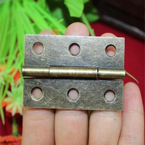 Bronze Tone Cabinet Door Luggage Hinge,6 Holes Decor,Furniture Decoration,Antique Vintage Old Style,50*33mm,12Pcs