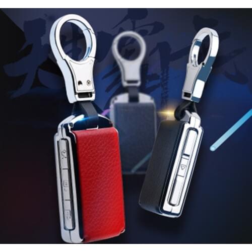 Alloy leather Car Key Cover holder case For Volvo XC40 XC60 S90 XC90 V90 2017 2018 T5 T6 2015 2016 T8 car key case