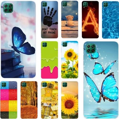 For Huawei P40 Lite Case Silicone Soft Cartoon TPU Phone Cases Cover Bumper For Funda Huawei P40 Lite P 40 Lite P40Lite E Case