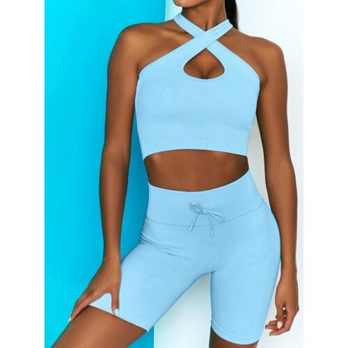 CXUEY Cross Shoulder Straps Fitness Suit 2021 Woman Sport Outfit Outdoor Running and Cycling Sport Workout Clothes for Women New