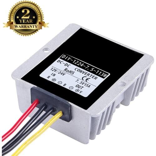 DC 12V 24V (9.5V-40V) to 7.5V 15A 113W DC Converter Waterproof DC DC buck output for car RoSH CE