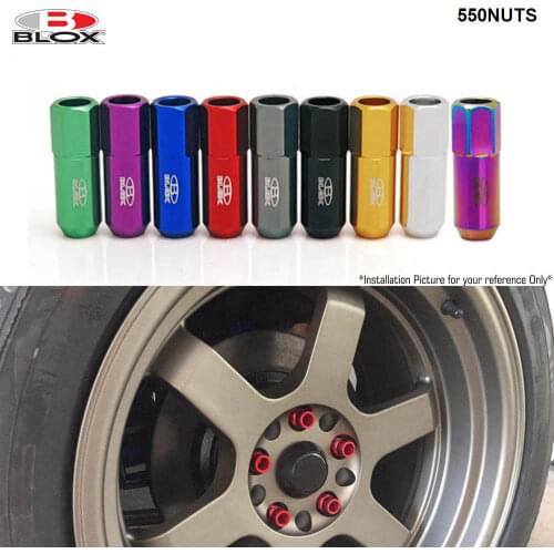 Blox Forged 7075 Aluminum Racing Lug Nuts M12x1.25/ M12x1.5 L :60mm (20 Pcs/Set) TK-550NUTS-AF