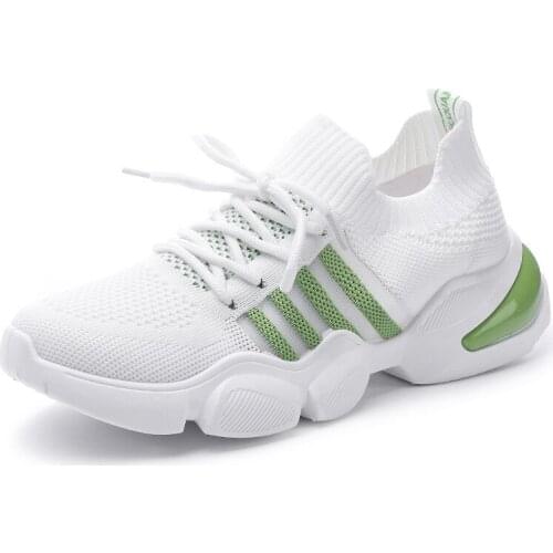 OKKDEY Female Fashion Flying Woven Mesh Sports Shoes Women Running Casual Socks Shoes Womens Casual Sneakers