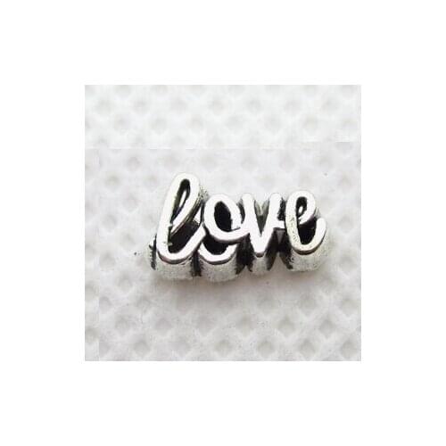 Hot selling 50pcs/lot silver scripted love floating charms living glass memory floating pendant locket for diy jewelry