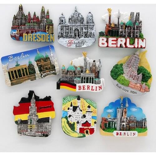 Fridge magnetic refrigerator stickers Germany Cologne Cathedral Berlin Heidelberg neikal Dresden Munich Germany tourism souvenir