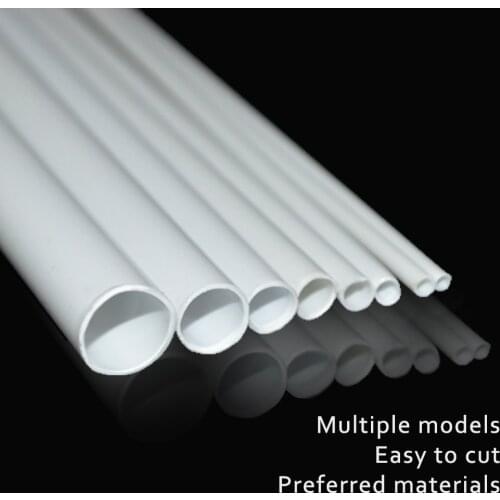 Model White Tube Diameter 2MM-10MM Round Tube Toy Landscape Construction Train DIY Landscape Layout Diorama ABS Plastic 100PCS