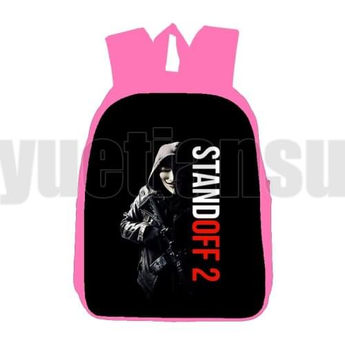Fashion Standoff 2 Backpacks for School Teenagers Girls Schoolbags 3D Print Anime 12/16 Inch Pink Shooting Game Stand Off 2 Bags