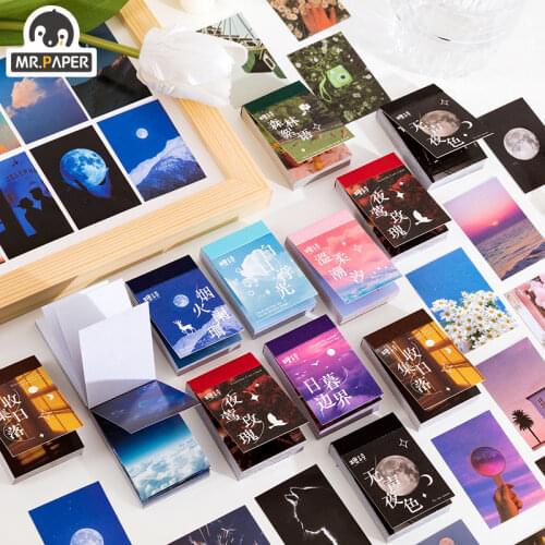 Mr.paper 8 Design Ins Style Passing by the World Series Photo Frame Sticker Creative Mini Pocket Decoration DIY Material Sticker