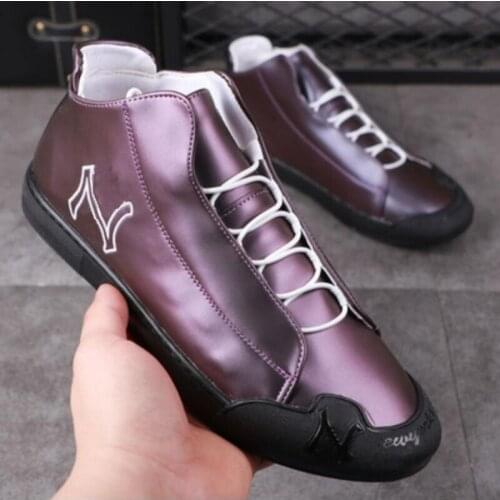 NEW Dazzle colour chaussure homme luxe part of the gift high top buckle slipper brand designer Zapatos Hombre luxury L4