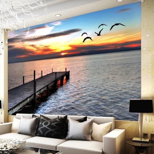 Beibehang papel de parede A large mural bedroom living room TV backdrop retro wallpaper flower non-woven wallpaper Continental