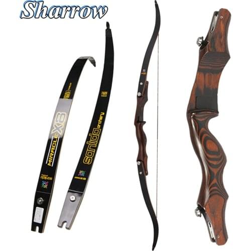 60" Recurve Bow Takedown 20lbs Longbow Hunting Bow ILF Takedown European Imports of Timber Riser Slingshot User Archery Shooting