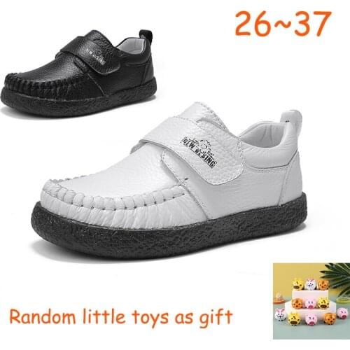 Genuine Leather Luxury Kids Childrens Loafers For Boys Girls Shoes Soft Children Flats Casual Boat Shoes Wedding Shoes Autumn