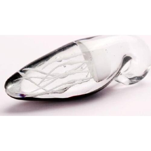 FREE SHIPPING 100% handcraft Glow in the Dark Jellyfish Art Glass Blue Improvement Display Light Pendant L 5CM*W 1.2CM*weight 17