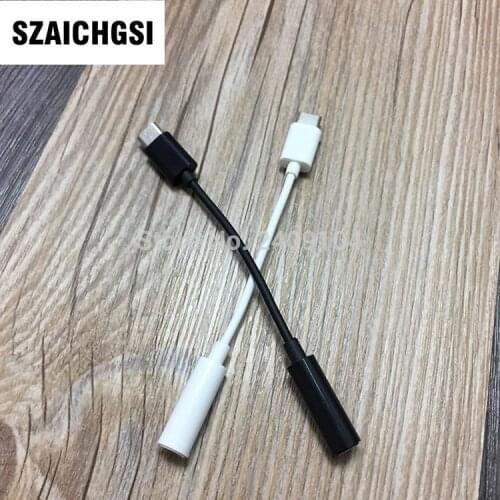 SZAICHGSI Audio Adapter Male Type-C to 3.5mm Jack Female Audio AUX Cable Covertor For Huawei wholesale 1000pcs
