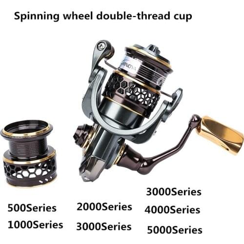 Textile wheel fishing wheel500-5000 double-thread cup micro-object long-distance spinning wheel Asian wheel fish thread wheel