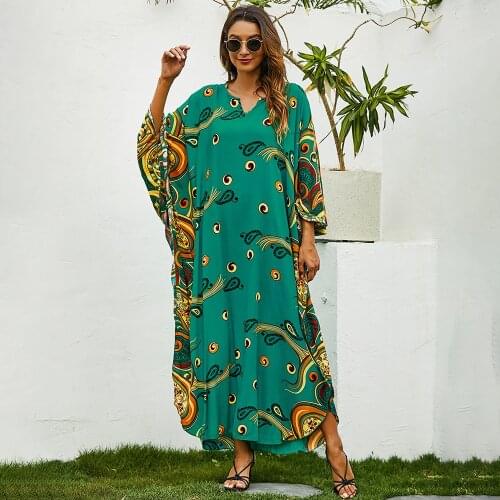 Traditional Flower Print Dashiki African Dresses For Women Boubou Robe Africaine Femme Long Africa Maxi Dress African Clothes
