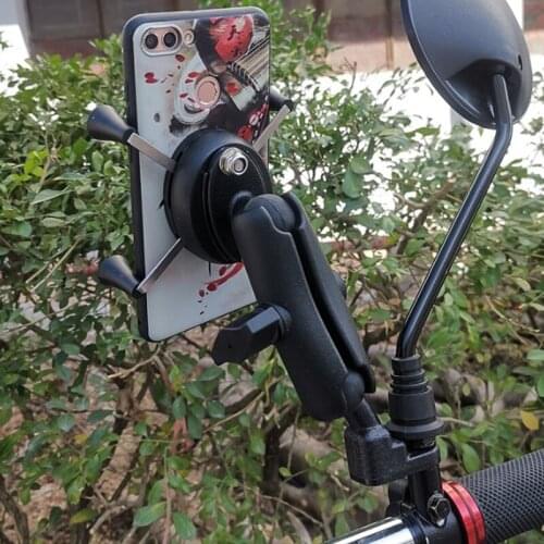 Motorcycle Rearview Mirror Universal Screw Hole Base 25mm Ball Head Bracket Base