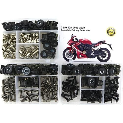 Fit For Honda CBR650R 2019-2020 Motorcycle Complete Full Fairing Bolts Kit Bodywork Screws Nut Side Covering Screws Bolts Steel