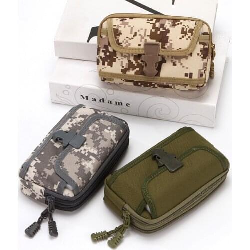 Military Camouflage Molle Pouch Tactical Belt Waist Pack Outdoor Wallet Purse Packet Utility EDC Bag for 6.5'' Phone Hunting Bag