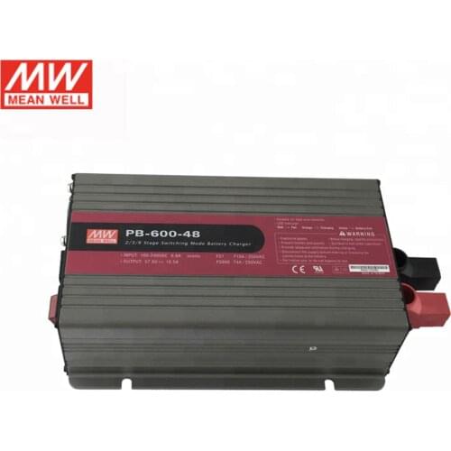 MEAN WELL 600W 57.6V 10.5A Battery Charger PB-600-48 2/3/8 stage Switching Mode Battery Charger Built-in active PFC