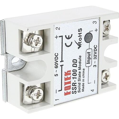 1pc Solid State Relay 100A SSR-100DD 3-32V DC/5-60V DC Solid State Module 62x45x22mm Solid-State Relays Mayitr