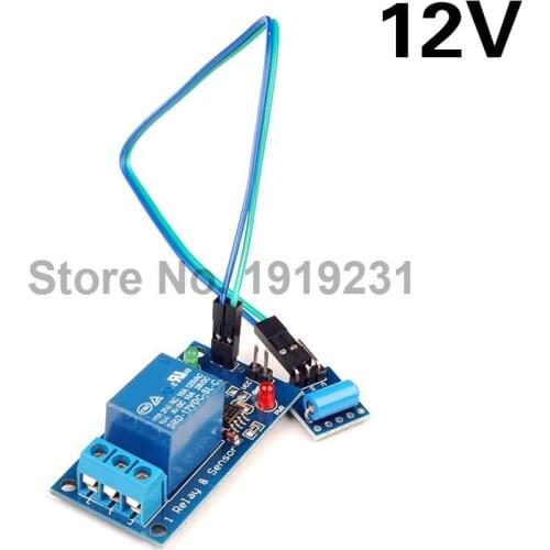 12V 1 Channel Relay Module Vibration Sensor Module Alarm Trigger Module for Household Appliance Control