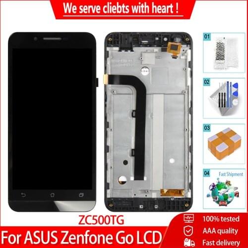 AAA Qulity For ASUS Zenfone Go ZC500TG Z00VD LCD Display Touch Screen Digitizer Assembly Replacement For ASUS ZC500TG LCD