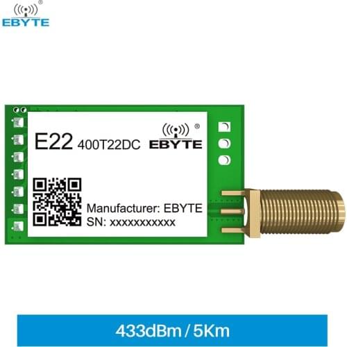 SX1262 Wireless LoRa Module 400MHz E22-400T22DC 22dBm DIP 5.5km Long-range Communicator Radio Transceiver Module Receiver
