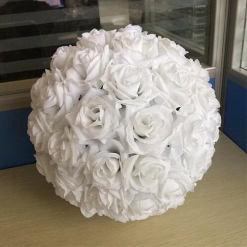 Kissing Balls 6~24 Inch(15~60CM) Wedding Silk Pomander Flower Ball Artificial Encryption Styles for Wedding Home Decoration