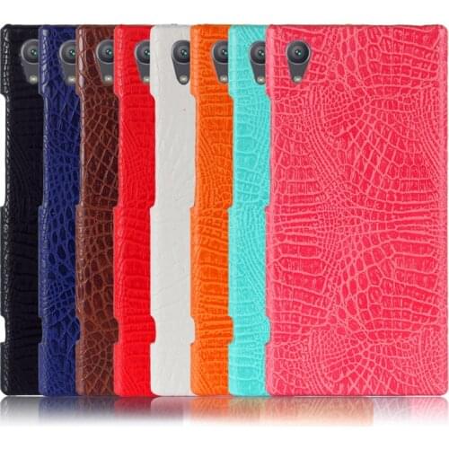For Sony XA1 Plus G3412 Case Crocodile Grain Hard PC+PU Leather Surface Back Cover Hard Case for Sony Xperia XA1 Plus G3412