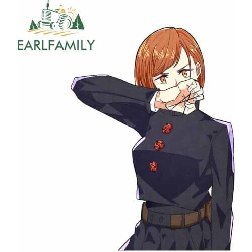 EARLFAMILY 13cm x 9.6cm For Jujutsu Kaisen Car Bumper Stickers Refrigerator Decal Anime Car Accessories Sticker Decoration